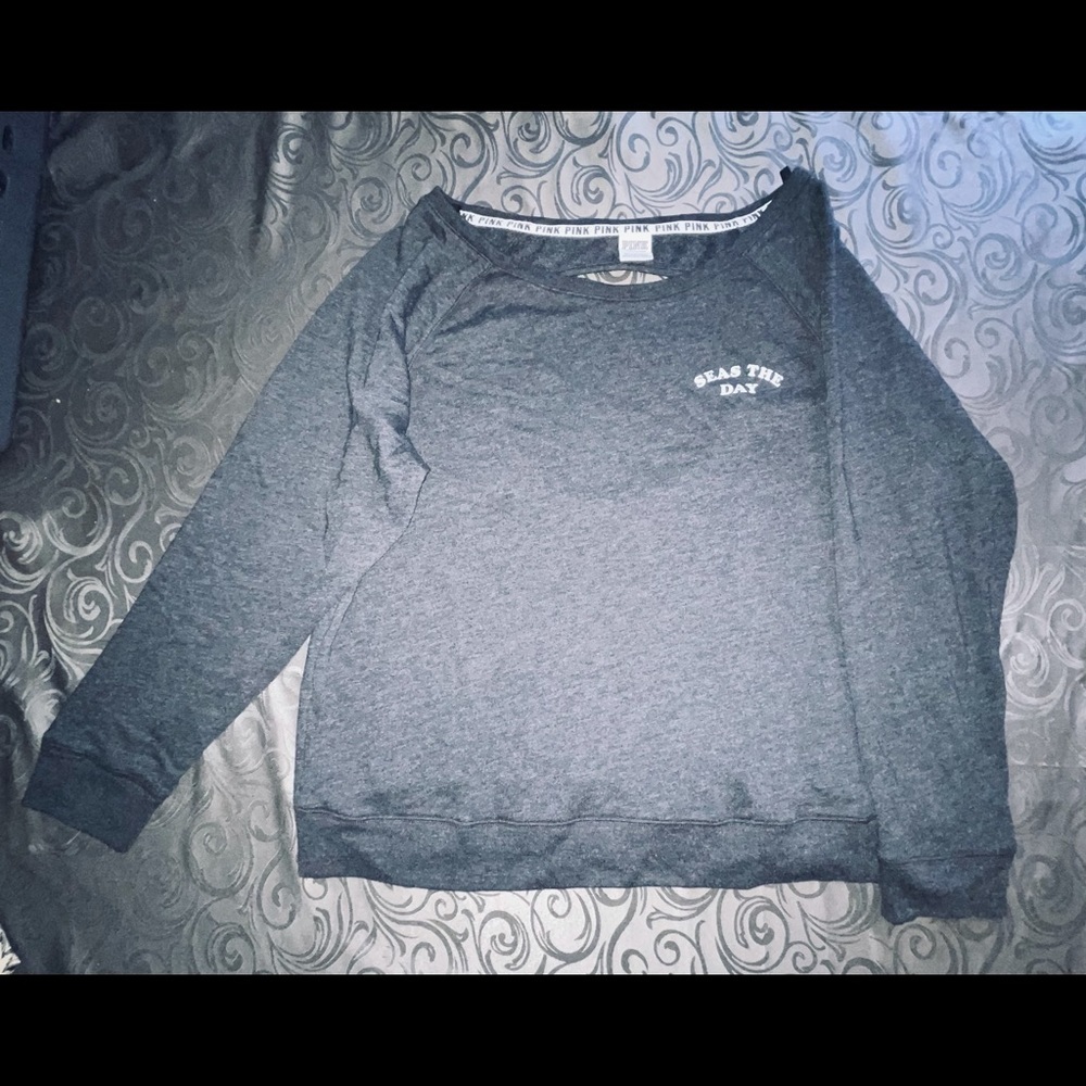 2/$20 Grey VS Pink Sweatshirt Sz Large